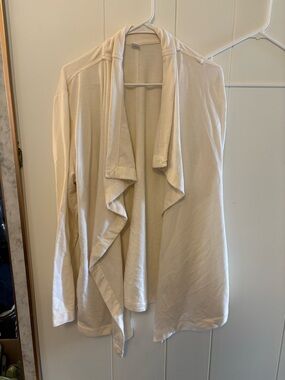 Old Navy Cream Open-Front Draped Cardigan